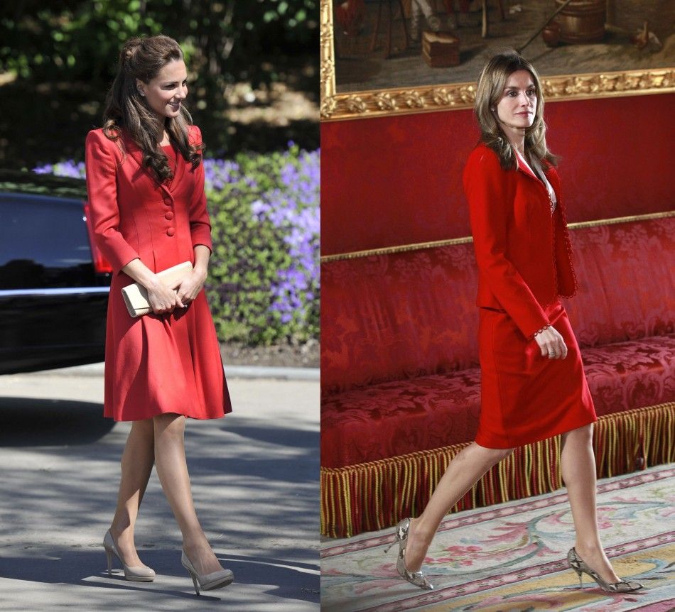 Royals in Red Princess Letizia vs. Catherine Middleton