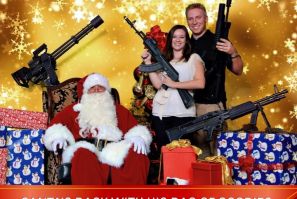 Santa and his machine guns