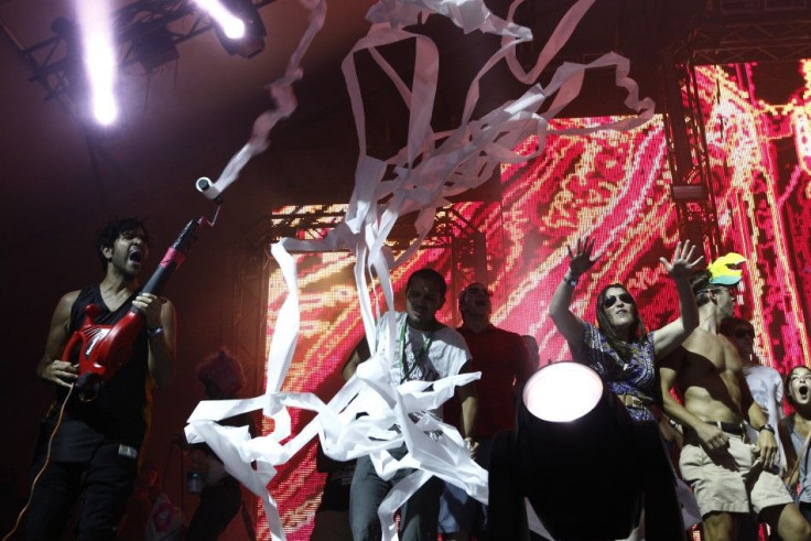 &quot;Girl Talk&quot; performs at the Lollapalooza music festival in Grant Park in Chicago