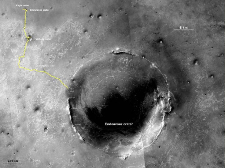 Opportunity's Route to Endeavour Crater