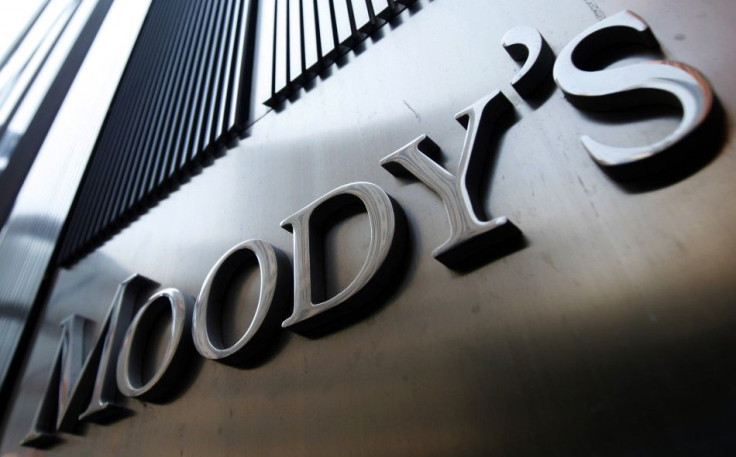 Moody&#039;s sign on 7 World Trade Center tower in New York