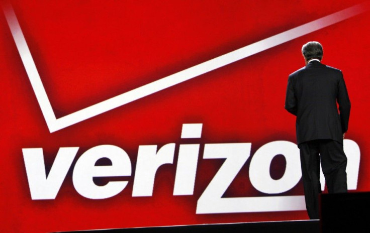 Verizon CEO Seidenberg leaves the stage after he delivered his keynote address on the opening day of the CES in Las Vegas