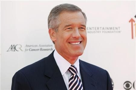 NBC news anchor Brian Williams poses at the ''Stand Up To Cancer'' television event, aimed at raising funds to accelerate innovative cancer research, at the Sony Studios Lot in Culver City, California