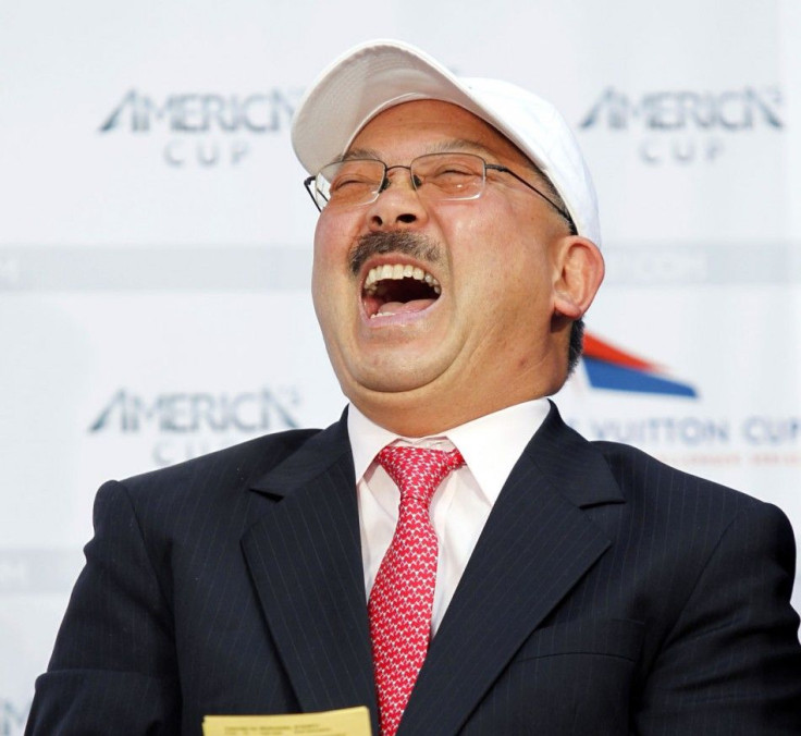 San Francisco Mayor Edwinn Lee laughs during a news conference announcing the eight teams for the 2013 34th America&#039;s Cup in San Francisco