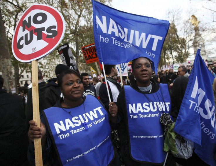 Demonstrators gather at the Embankment in central London