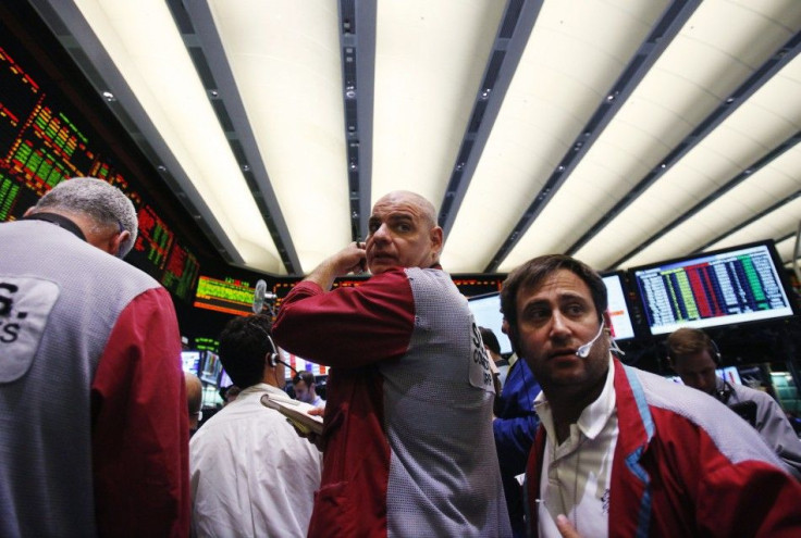 A trader working in the crude oil and natural gas options pits on the floor of the New York Mercantile Exchange in New York