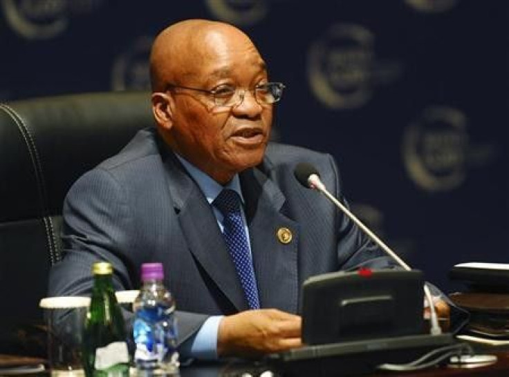 South Africa's President Jacob Zuma delivers a speech at a Trade and Investment session of the G20 CEO summit in Seoul 
