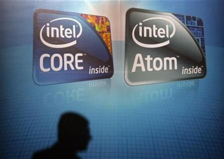 A shadow is cast on an Intel advertisement