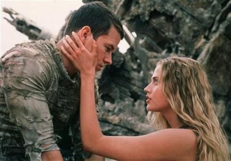Actor Mark Wahlberg (L) and actress Estella Warren are pictured in a scene from the new film &#039;&#039;Planet of the Apes,&#039;&#039; opening nationwide