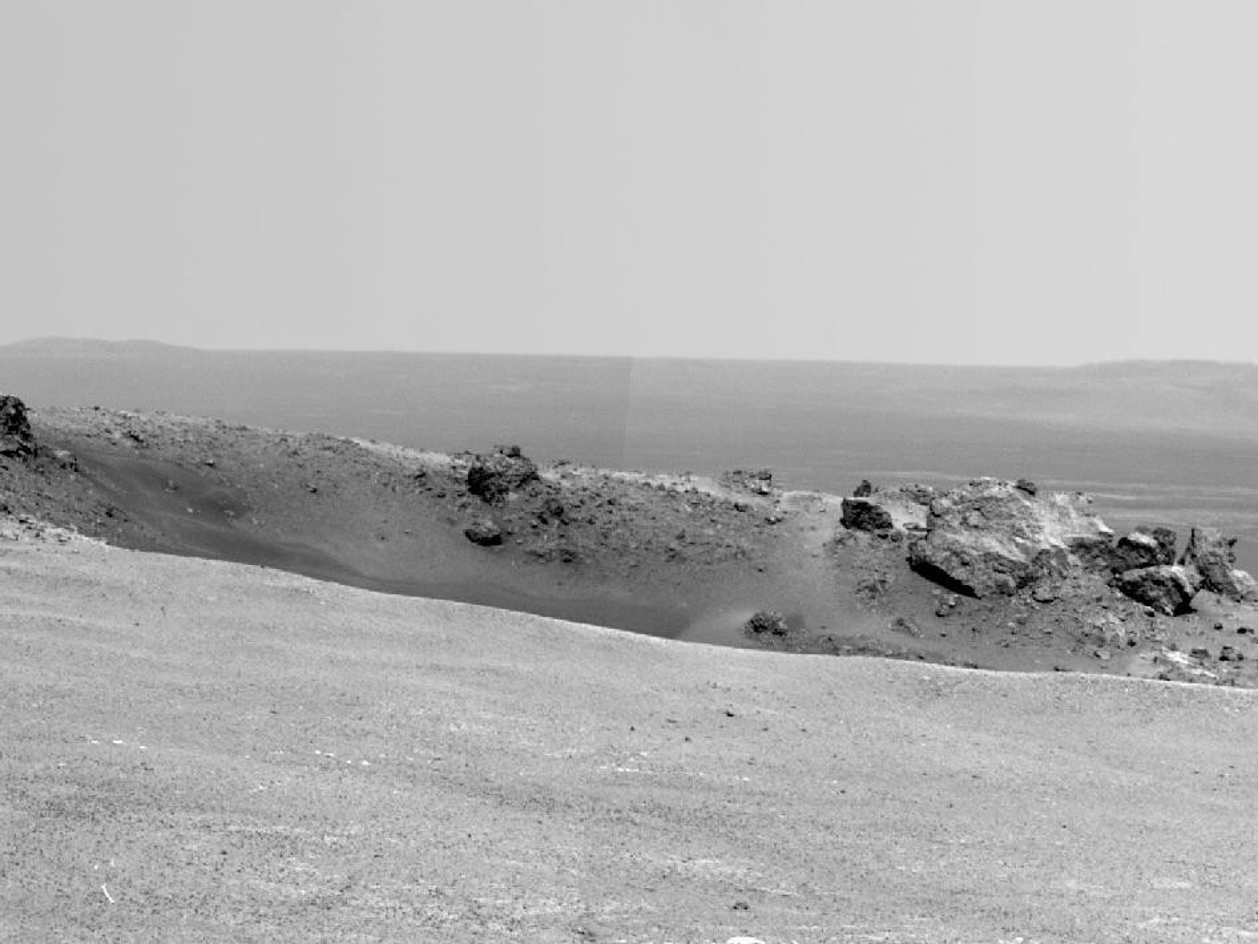 Arrival at Spirit Point by Mars Rover Opportunity 