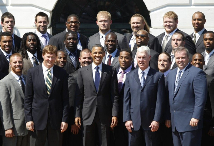 U.S. President Obama honors the Green Bay Packers at the White House in Washington