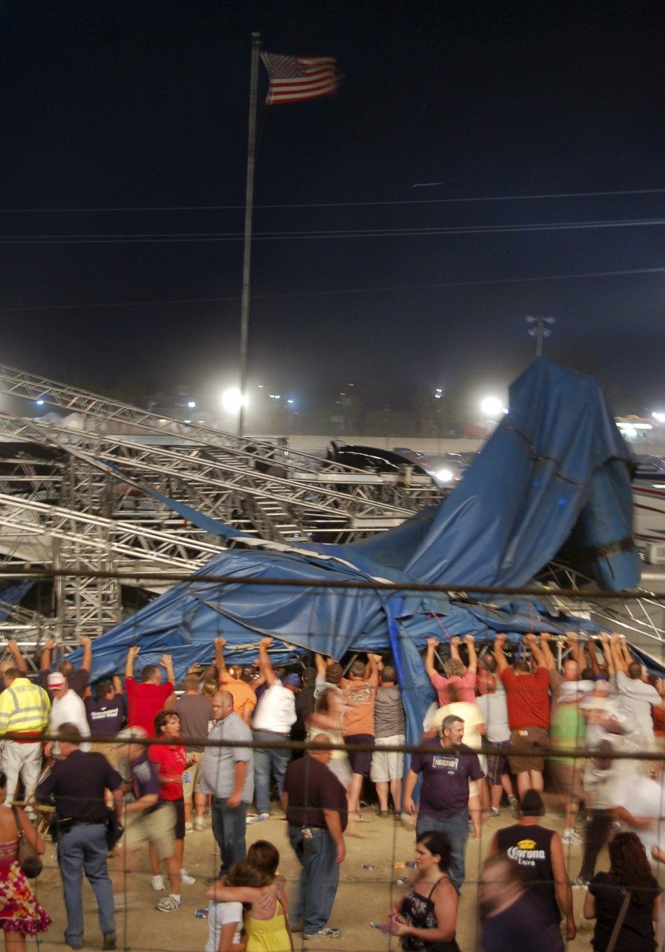 Deadly Indiana Stage Collapse Kills At Least 5, Injures 40 Photos