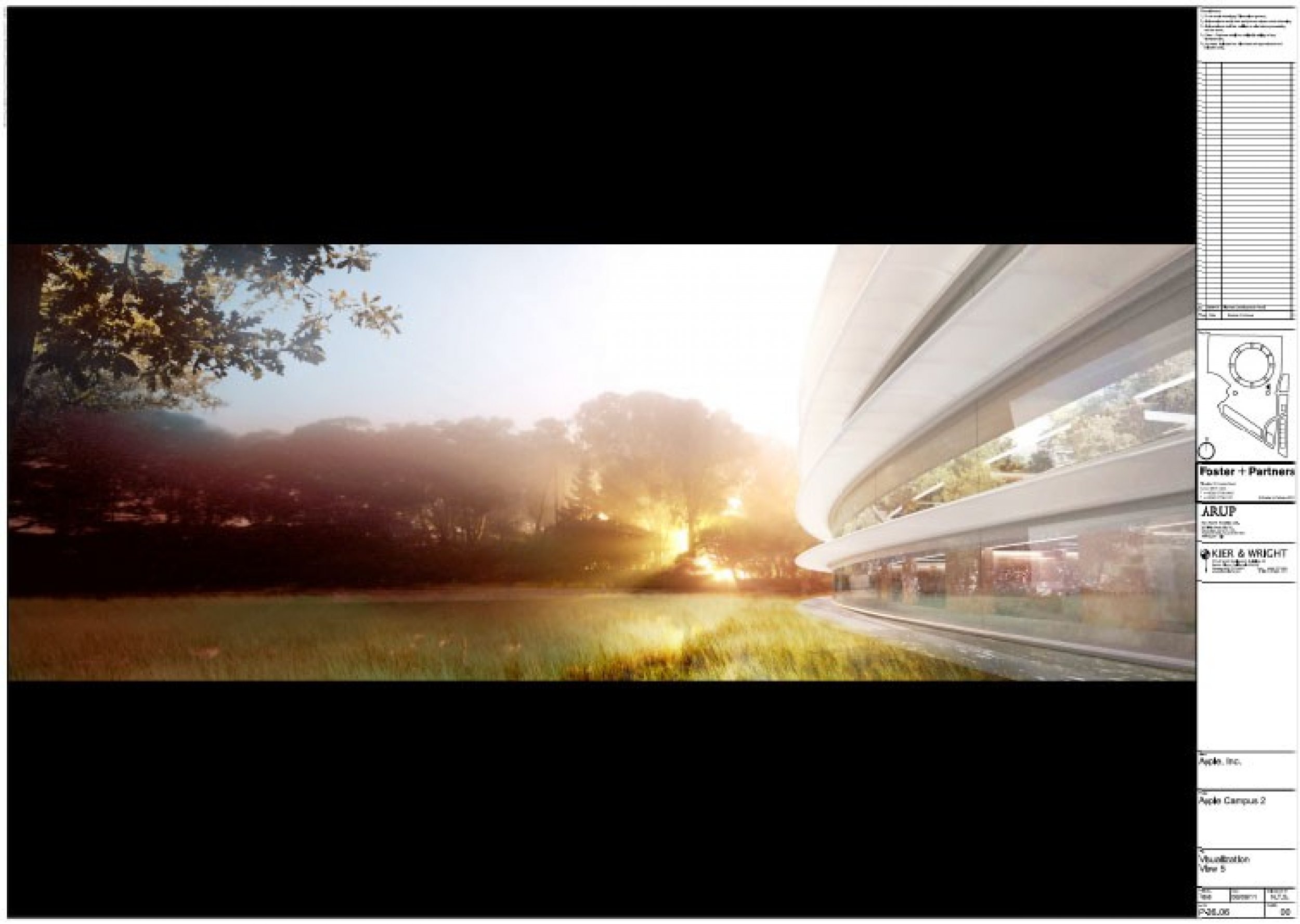Apple new spaceship-like campus renderings