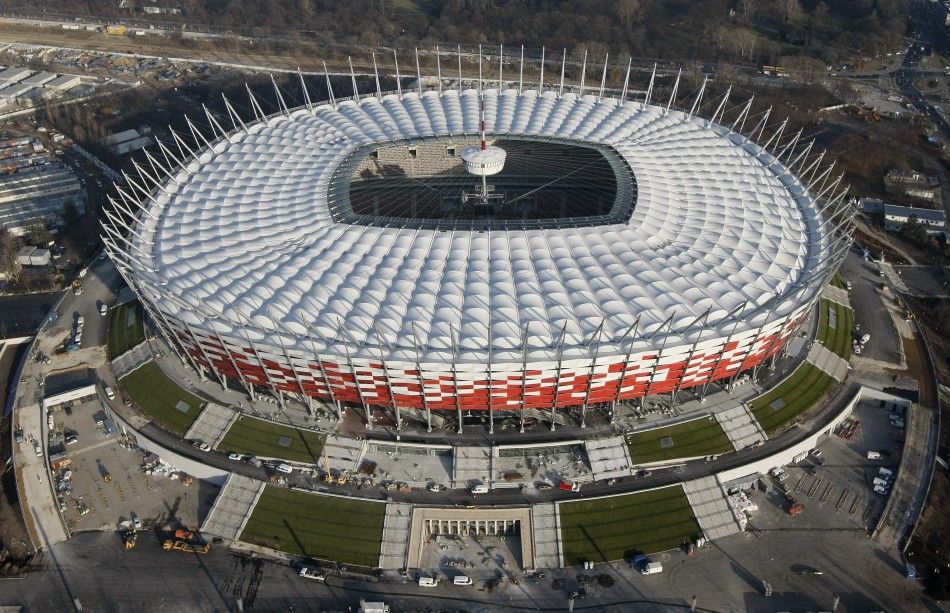 An Aerial View of Polands National Stadium