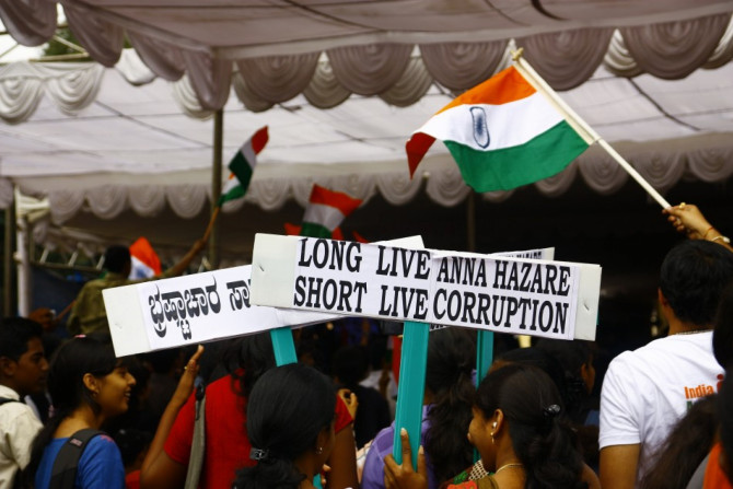 Rally for Anna Hazare in Bangalore, India