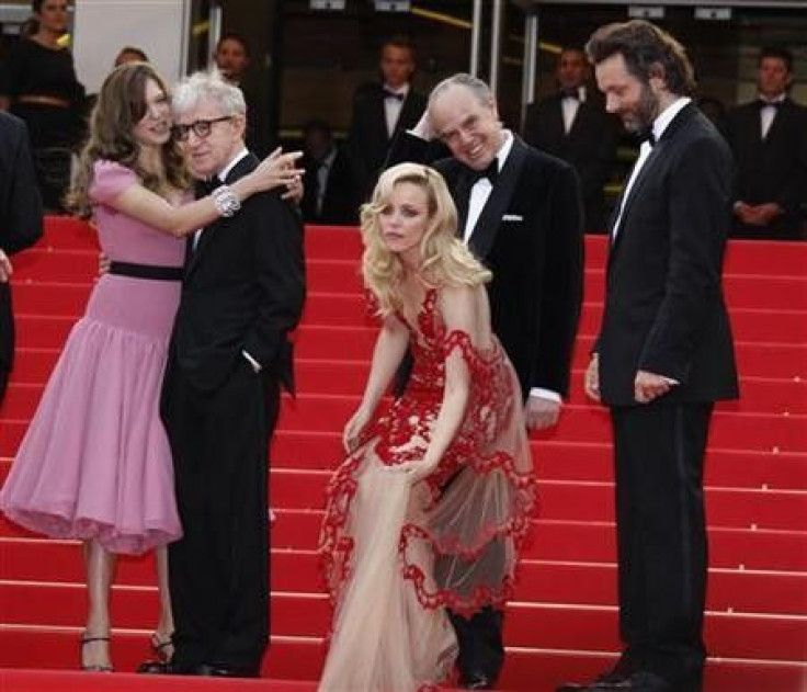 Director Woody Allen (2nd L) arrives with cast members Lea Seydoux (L), Rachel McAdams (C) and Michael Sheen (R) for the screening of &#039;&#039;Midnight In Paris&#039;&#039; and for the opening ceremony of the 64th Cannes Film Festival in Cannes