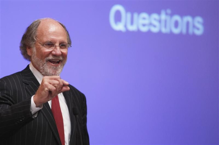 Jon Corzine, chairman and chief executive officer of MF Global Holdings, speaks during the Sandler O'Neill + Partners global exchange and brokerage conference in New York