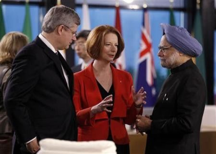 Julia Gillard, Stephen Harper and Manmohan Singh