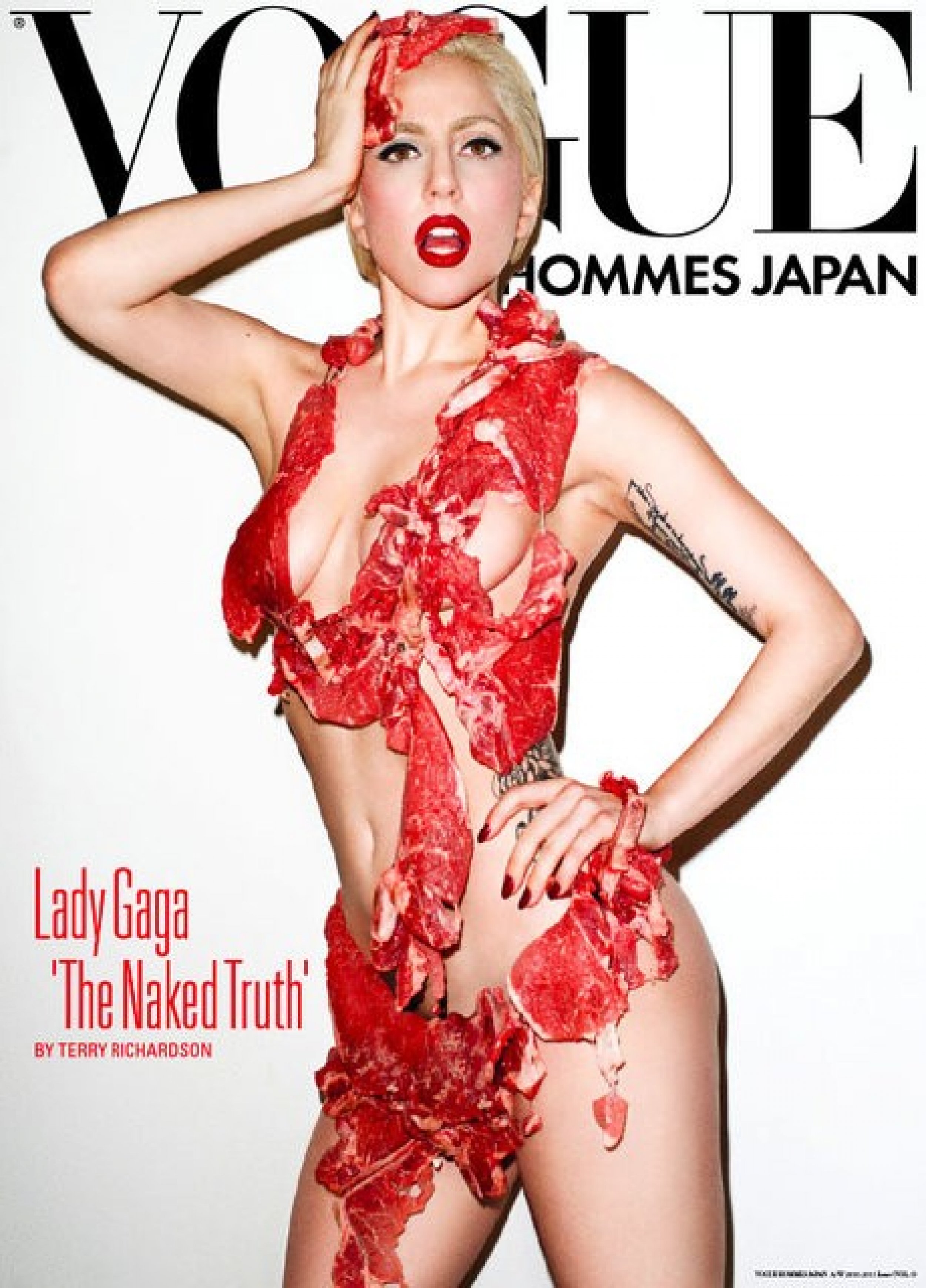 Lady Gaga on the cover of Vogue Hommes Japan