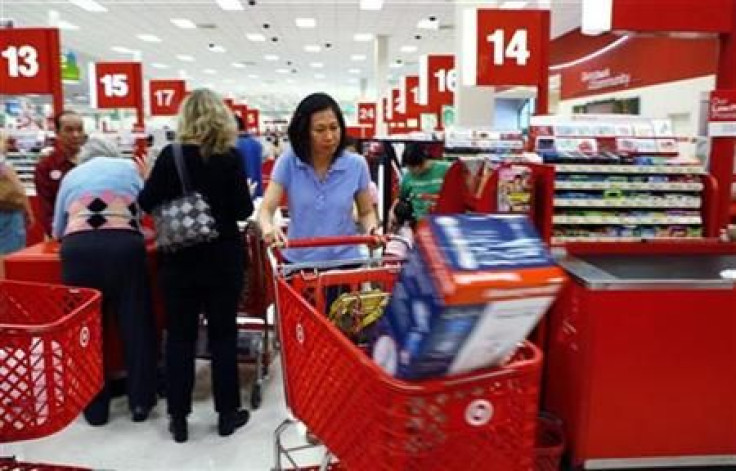 Shoppers checkout at a Target store in Virginia