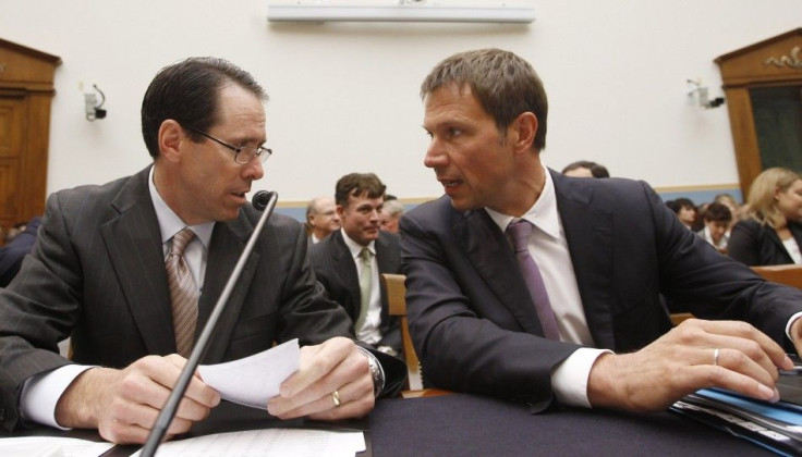AT&T's chief executive Randall Stephenson and Deutsche Telekom CEO Rene Obermann