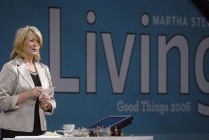 Martha Stewart speaks to the audience at her trade show, called &quot;Good Things&quot;, in New York