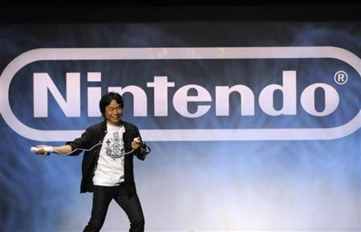 Shigeru Miyamoto, Senior Managing Director and General Manager of Entertainment Analysis & Developement Division, Nintendo Co., Ltd., gives a demonstration during Nintendo&#039;s E3 presentation at the E3 Media & Business Summit in Los Angeles June 15, 20