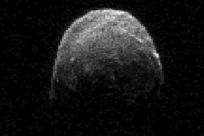 This NASA radar image showing asteroid 2005 YU55 was obtained on November 7, 2011, at 11:45 a.m. PST (2:45 p.m. EST/1945 UTC), when the space rock was at 3.6 lunar distances, which is about 860,000 miles, or 1.38 million kilometers, from Earth.