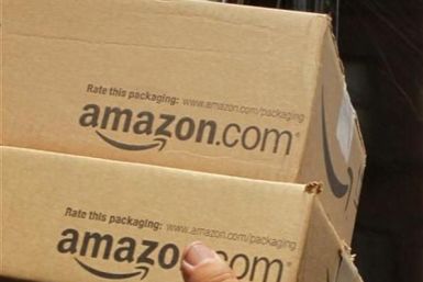 Driver delivers two packages from Amazon.com in Boston, Massachusetts