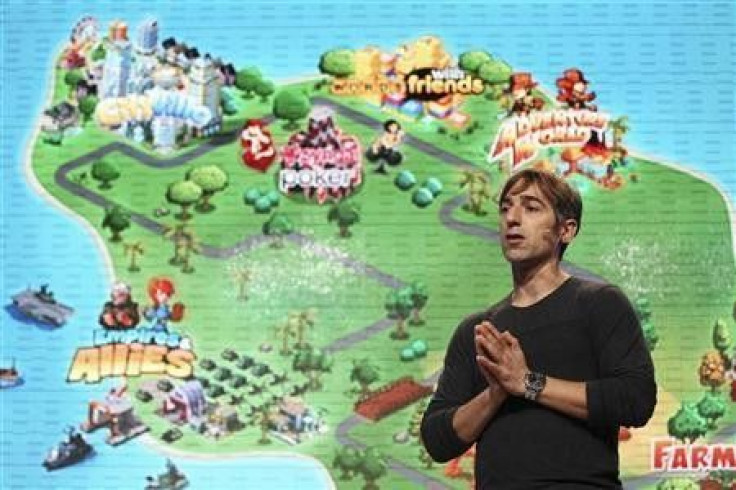 Zynga CEO Mark Pincus speaks during the Zynga Unleashed event at the company&#039;s headquarters in San Francisco, California