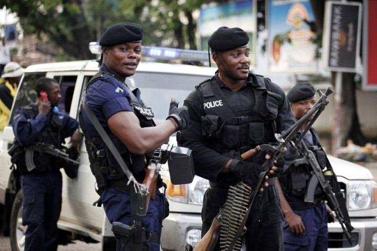 Police are seen after provisional election results are announced in Congo&#039;s capital Kinshasa