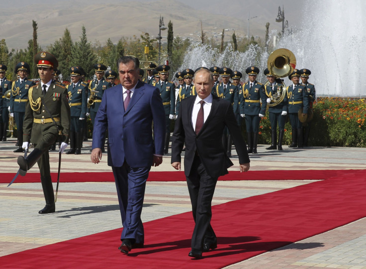 Russia's President Vladimir Putin Meets With Tajikistan's President Imomali Rakhmon in Dushanbe