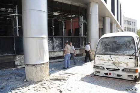 Suicide bomb aftermath in Damascus