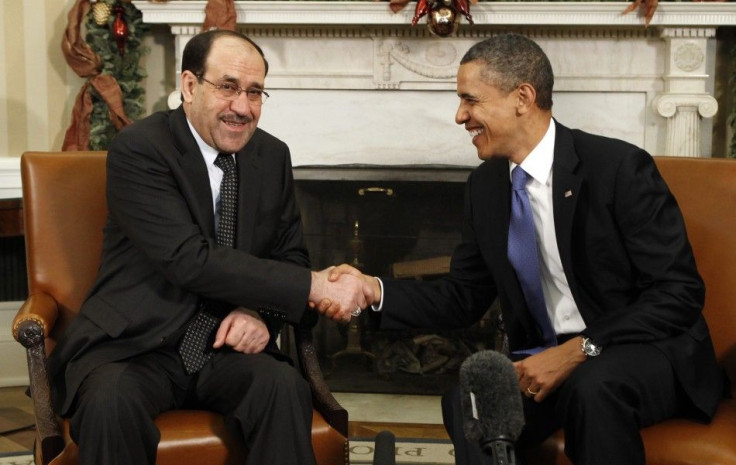 U.S. President Barack Obama meets Iraqi Prime Minister Nuri al-Maliki in the White House in Washington