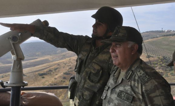 Turkish General Ozel at border outpost near Syria