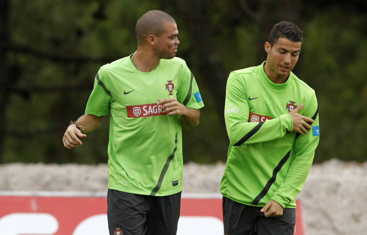 Pepe and Cristiano Ronaldo