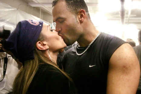 Deidre Pujols kisses her husband Albert Pujols. Photo taken in 2004.