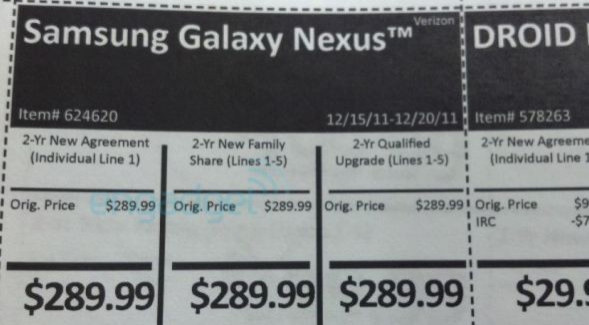 Verizon Galaxy Nexus