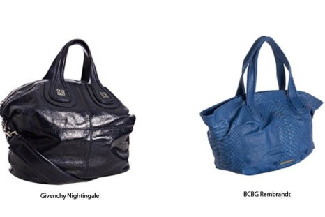 Givenchy Nightingale (right) and BCBG Rembrandt handbags