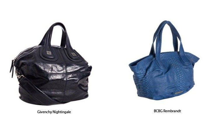 Givenchy Nightingale (right) and BCBG Rembrandt handbags