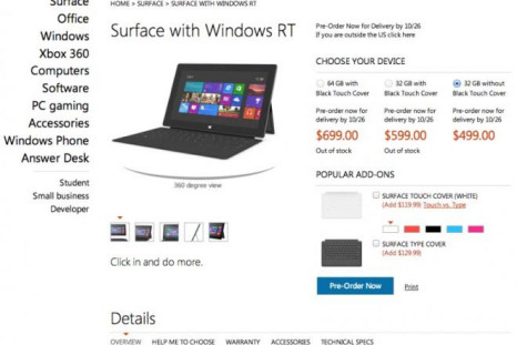 Microsoft Surface Pre-orders