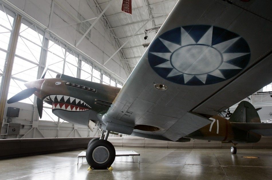 Curtis P-40C Tomahawk sits on display as part of the Paul G. Allens Flying Heritage Collection
