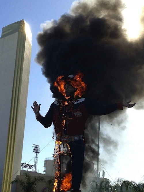 big tex burns down