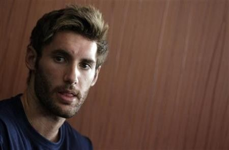 Spanish guard Rudy Fernandez during a meeting with media in Izmir