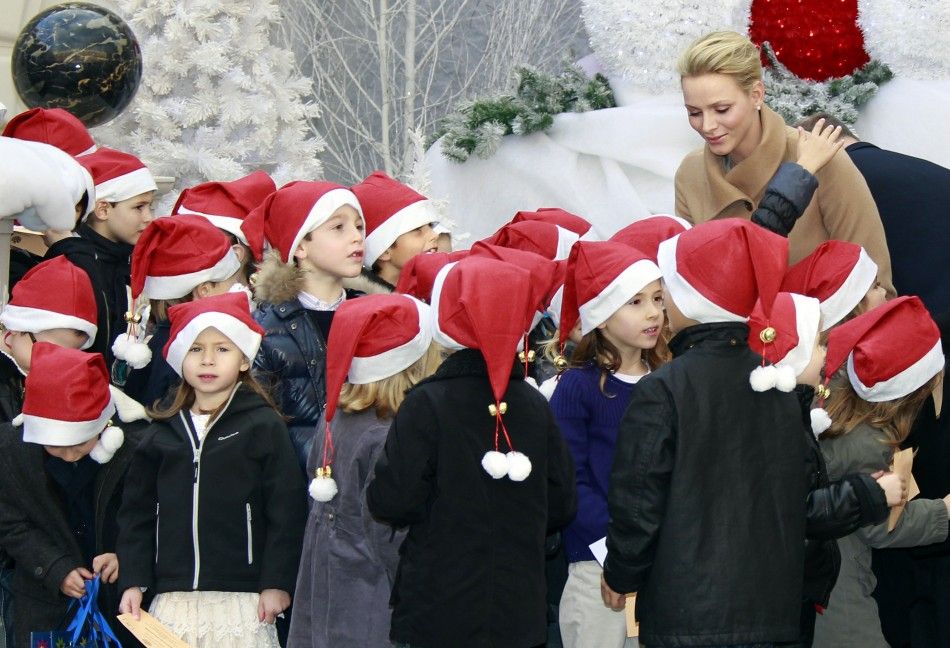 Princess Charlene at Christmas Tree Ceremony