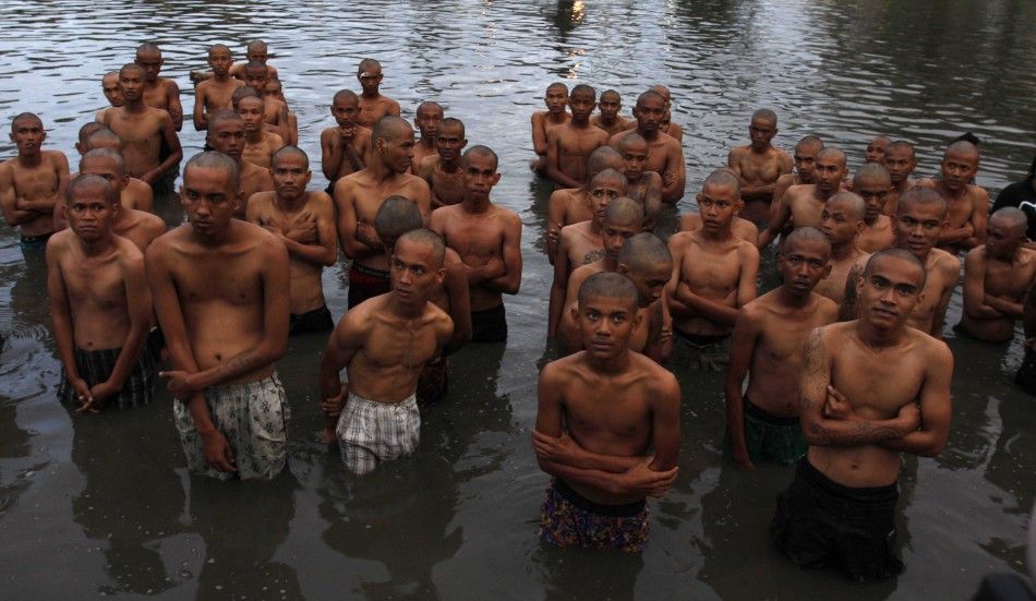 Indonesian Youths Heads Shaved for Moral Training