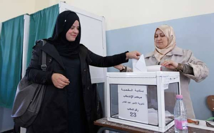 Woman At Polling Station In Algiers