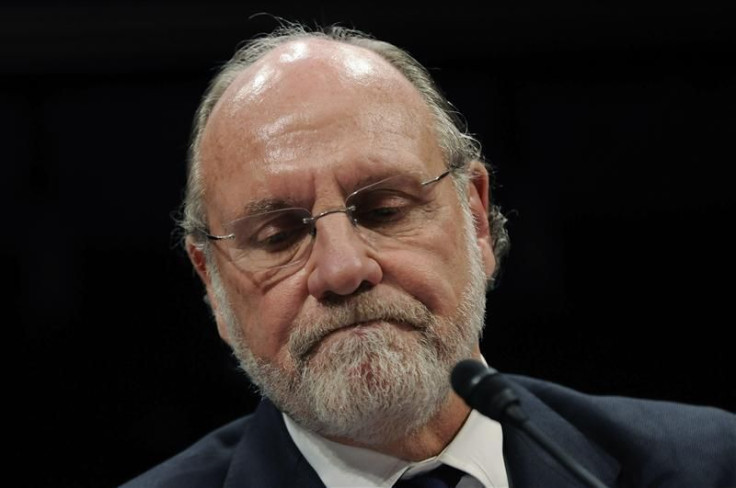 Corzine frowns as he testifies before a House Financial Services Committee Oversight and Investigations Subcommittee hearing on the collapse of MF Global, at the U.S. Capitol in Washington