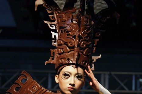 Chocolate Fashion Show: Models in Edible Clothes at World Chocolate Wonderland 