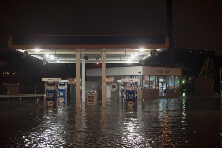 Hurricane Sandy: Flooded Brooklyn gas station